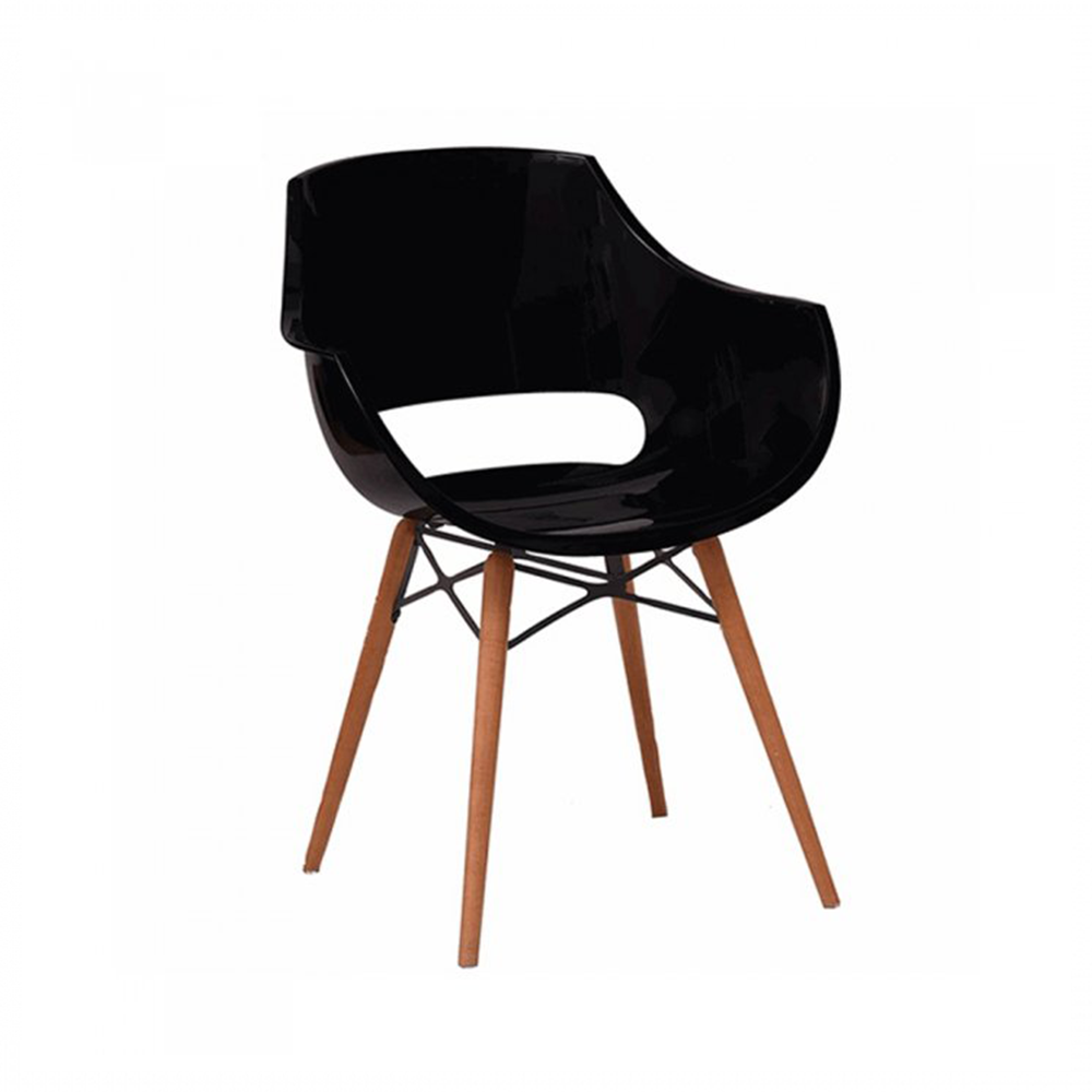 صندلی رستورانی برند نظری مدل مون پایه چوبی N433WR