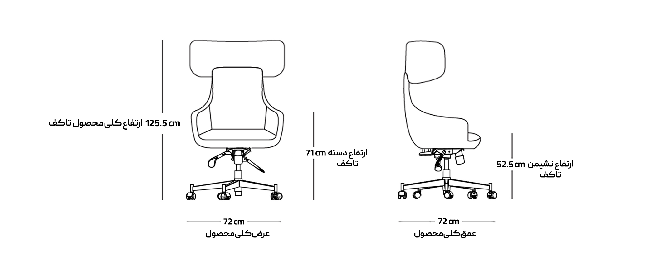 صندلی مدیریتی برند هلگر مدل ELEPHANT - Image 2