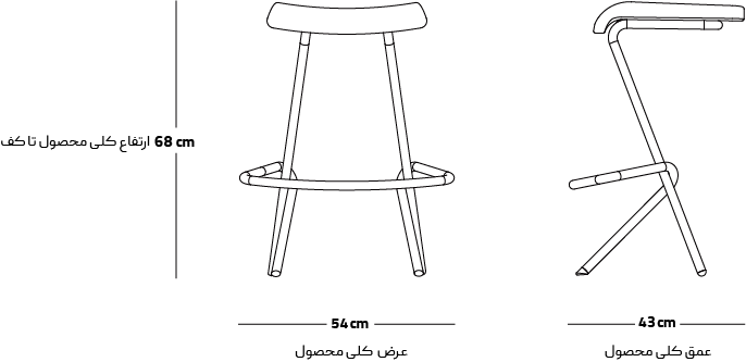 صندلی بار برند هلگر مدل TWIST - Image 2