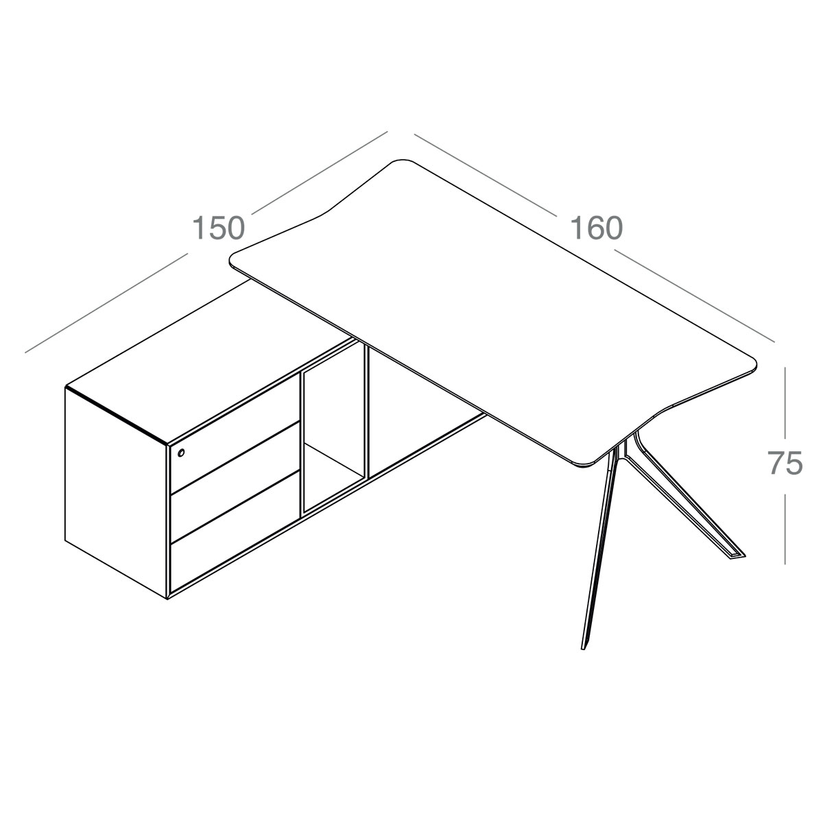 میز کارشناسی برند الوند مدل flamingo 160 - Image 2